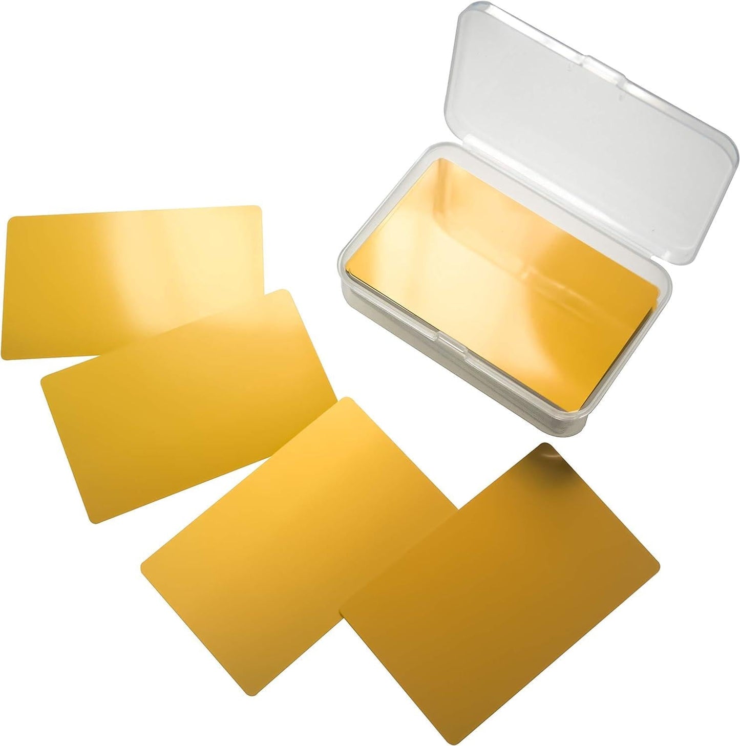 0.42mm Custom Aluminum Business Cards: Engraved Metal, 8 Color Options - Vanbrera Stones Gloss Black Single Sided