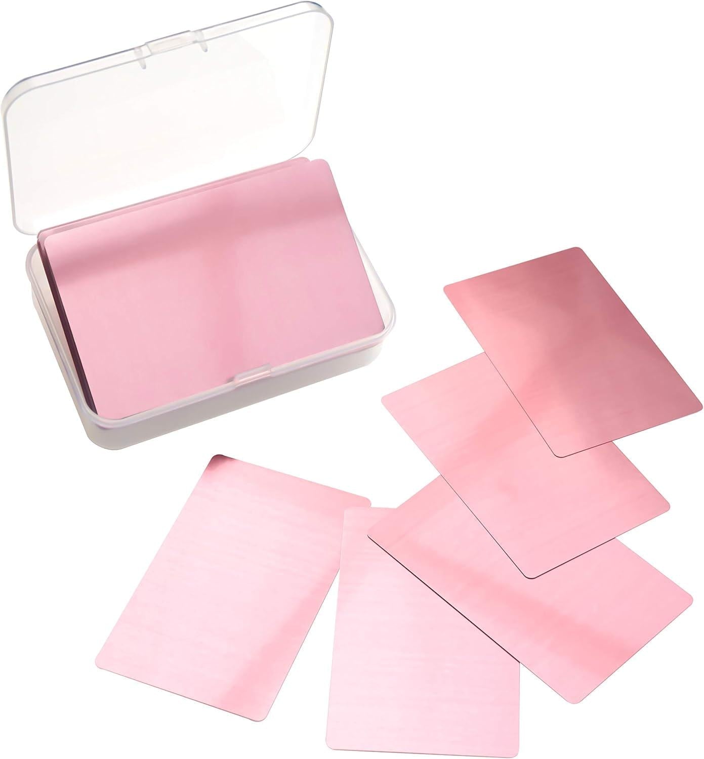 0.42mm Custom Aluminum Business Cards: Engraved Metal, 8 Color Options - Vanbrera Stones Gloss Black Single Sided