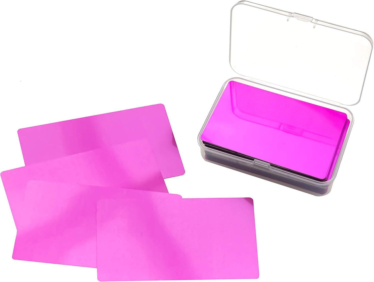 0.42mm Custom Aluminum Business Cards: Engraved Metal, 8 Color Options - Vanbrera Stones Gloss Black Single Sided