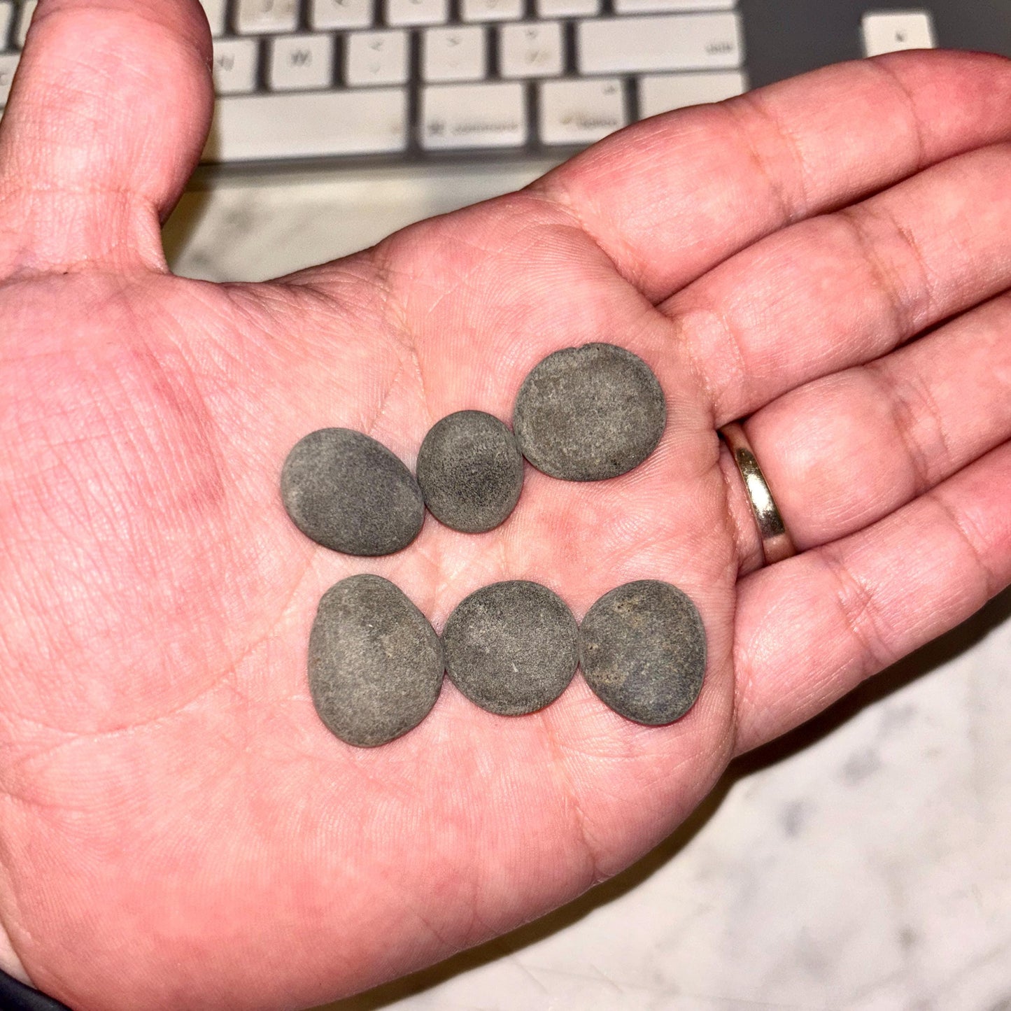 1/2" Custom Laser Engraved Stones | Grey Stones | Smooth - Vanbrera Stones