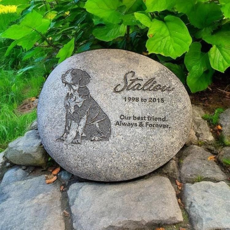 2 - 4" Tiny Tributes, Lasting Love: Custom Engraved Pet Memorial Stones to Cherish Forever - Vanbrera Stones 1.6 - 2.0"