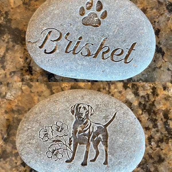 2 - 4" Tiny Tributes, Lasting Love: Custom Engraved Pet Memorial Stones to Cherish Forever - Vanbrera Stones 1.6 - 2.0"
