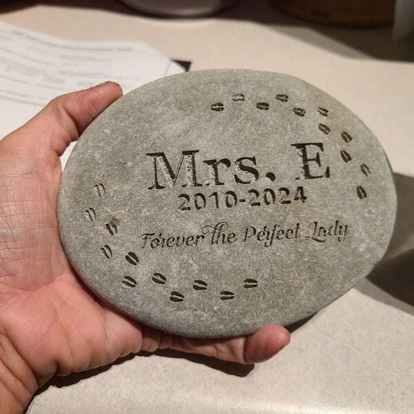 2 - 4" Tiny Tributes, Lasting Love: Custom Engraved Pet Memorial Stones to Cherish Forever - Vanbrera Stones 1.6 - 2.0"