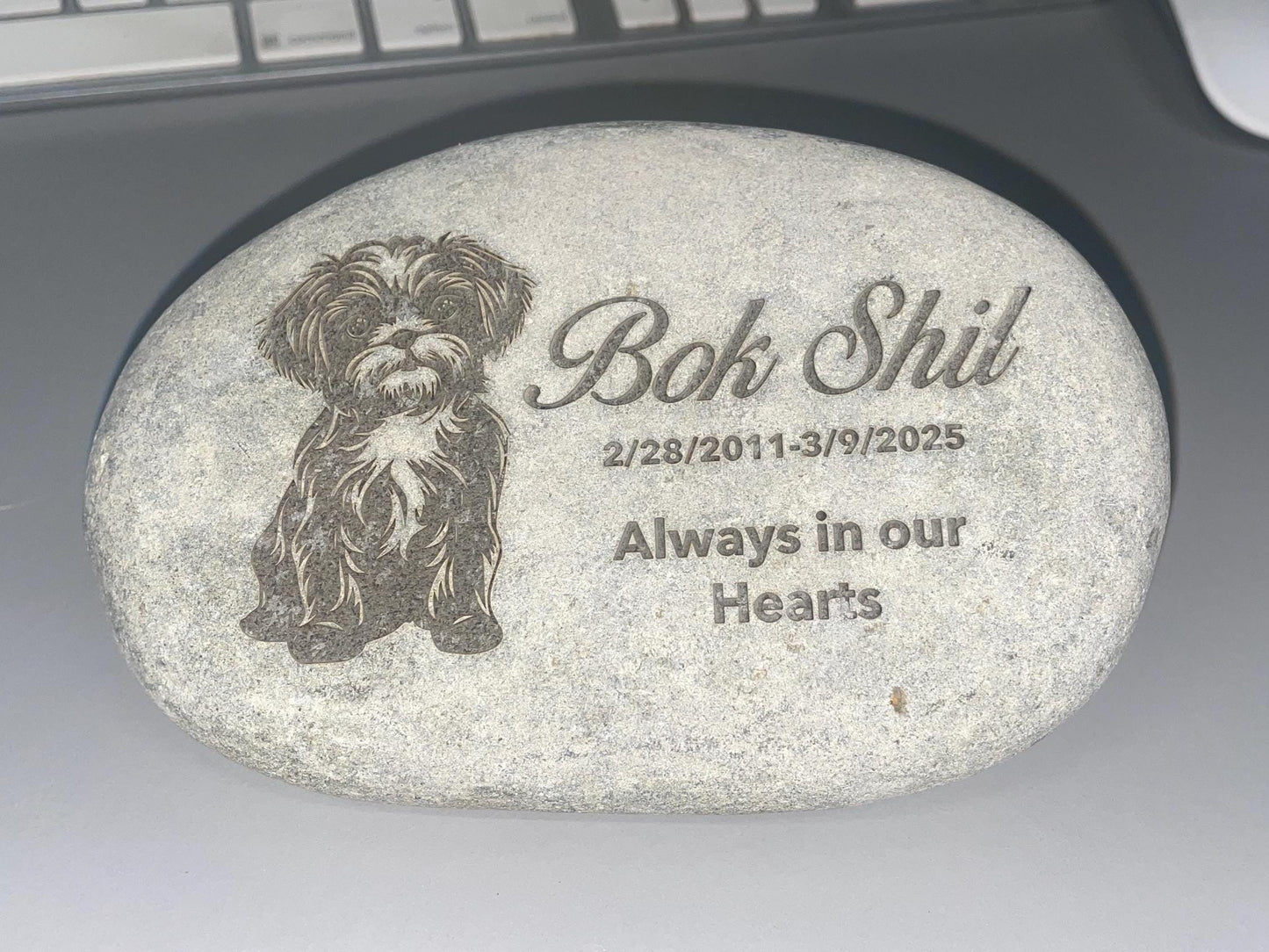 2 - 4" Tiny Tributes, Lasting Love: Custom Engraved Pet Memorial Stones to Cherish Forever - Vanbrera Stones 1.6 - 2.0"