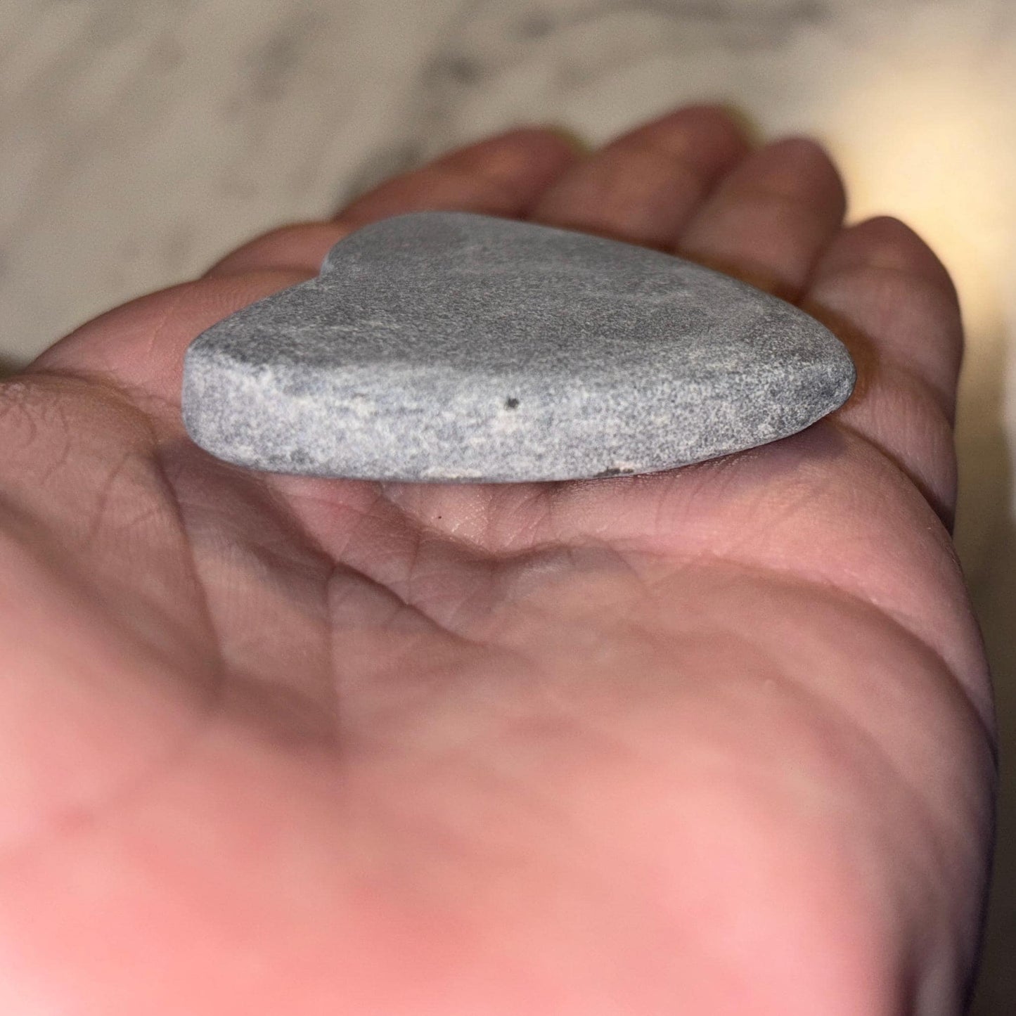2" Custom Heart Shaped Engraved Keepsake Stone with Stand | Light Grey | Personalized Gift - Vanbrera Stones Single Sided