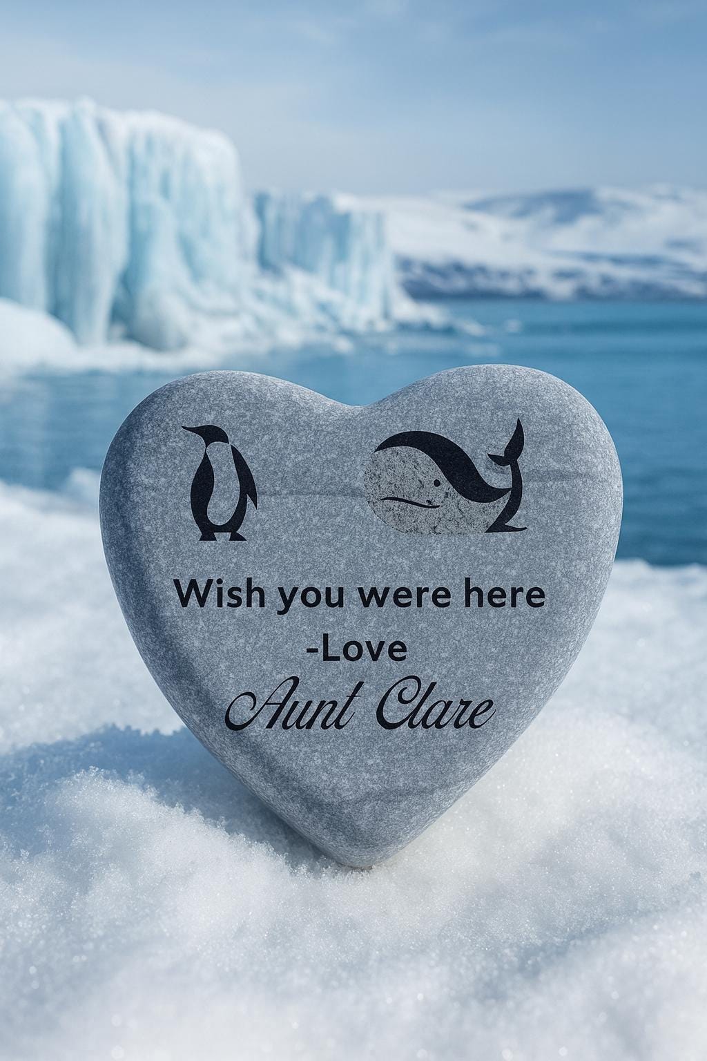 2" Custom Heart Shaped Engraved Keepsake Stone with Stand | Light Grey | Personalized Gift - Vanbrera Stones Single Sided