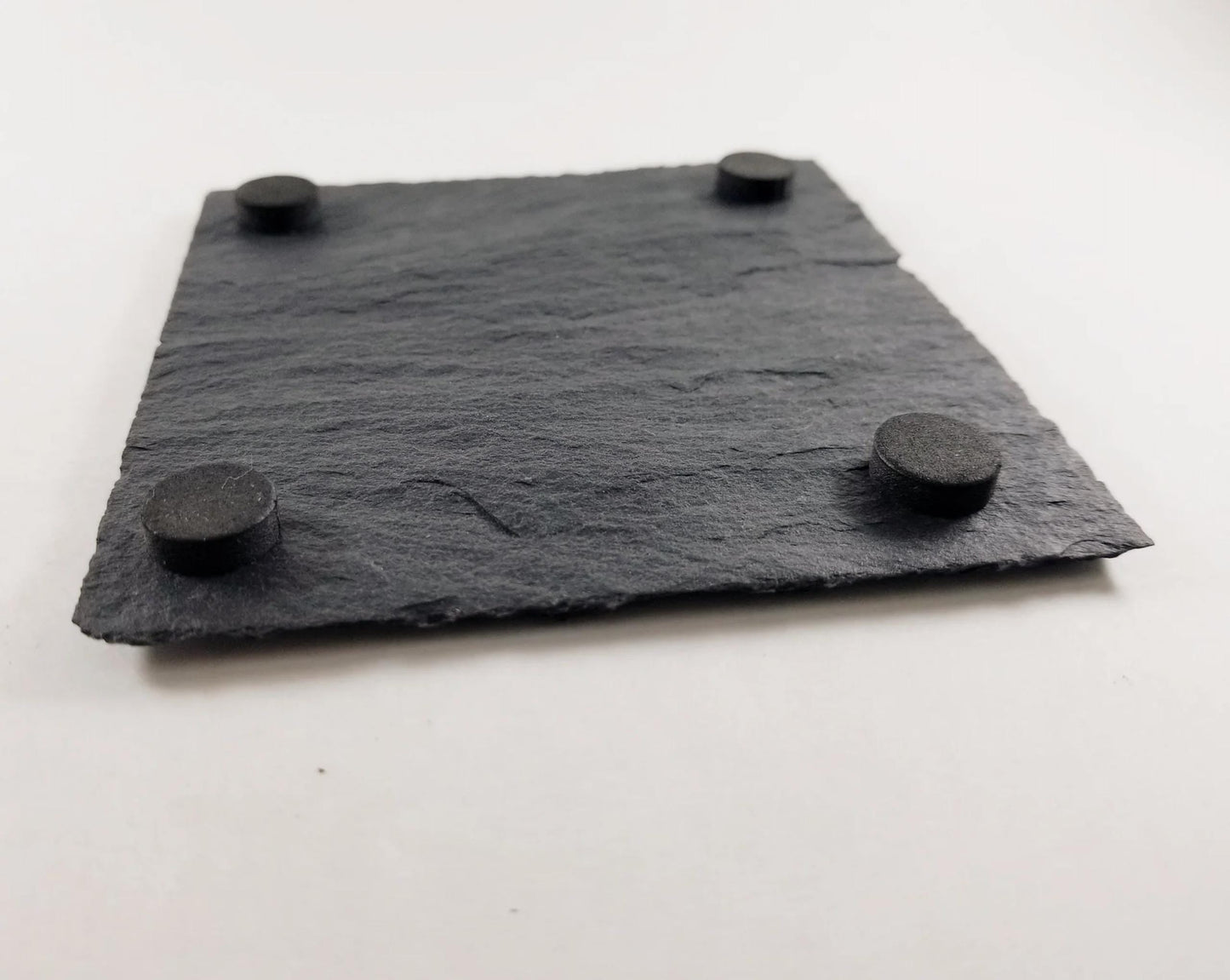 4" Laser Engraved Slate Drink Coasters: Elegant Home & Office Decor - Vanbrera Stones Square