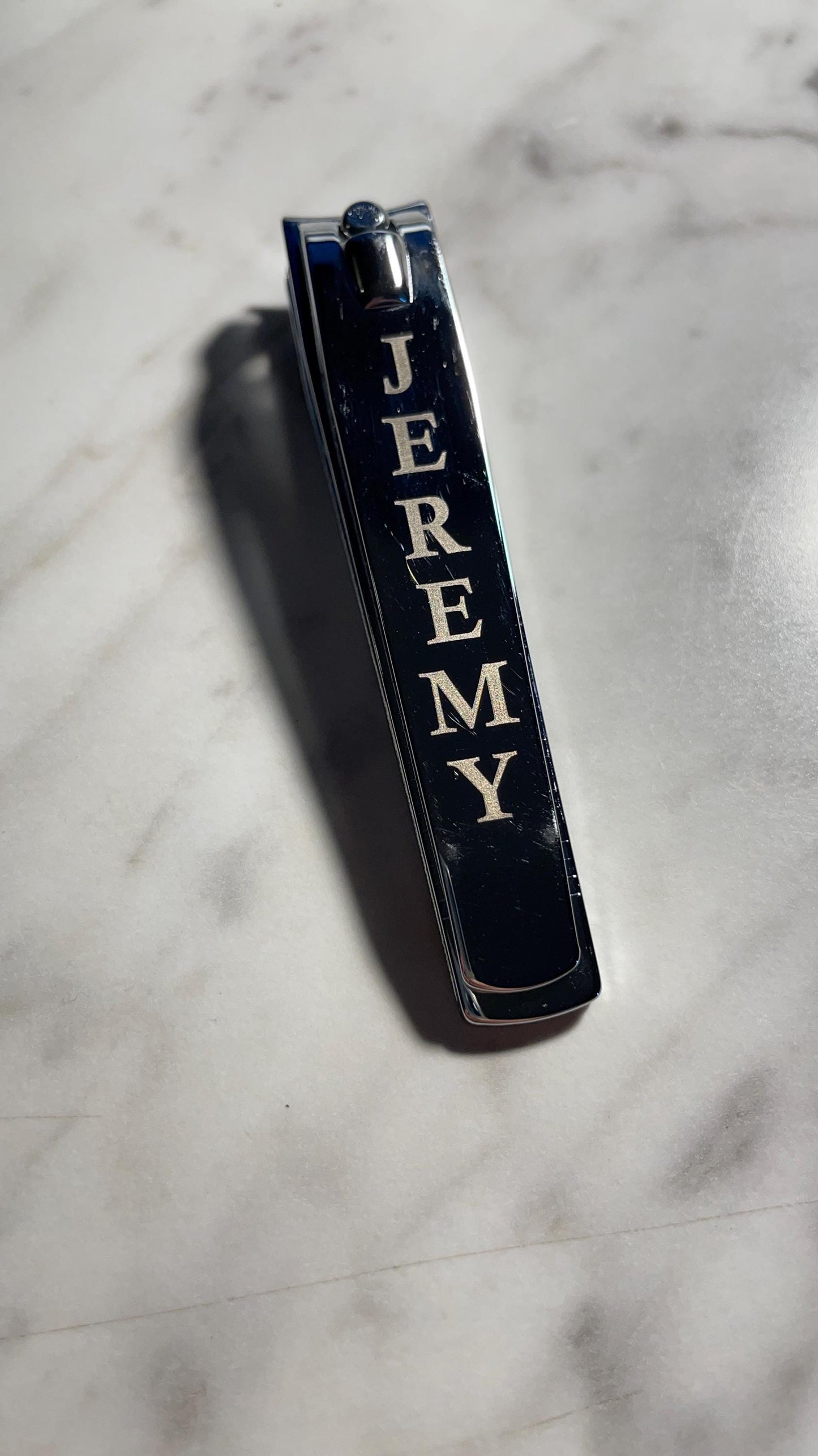 Custom Engraved Chrome Nail Clippers: Personalized Stainless Steel - Vanbrera Stones