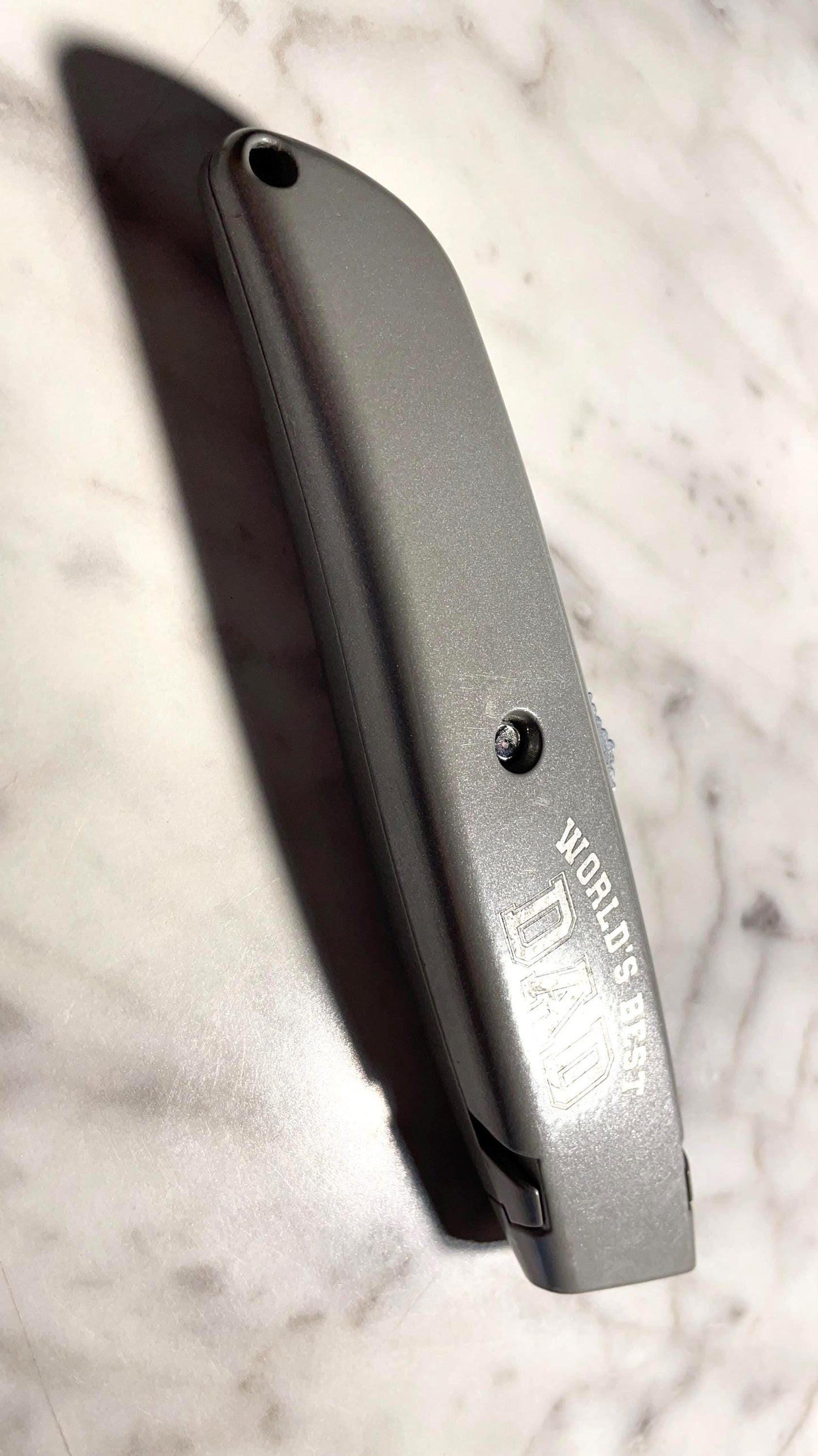 Custom Engraved Safety Utility Knife: Personalized Box Cutter with Extra Blades - Vanbrera Stones Single Sided