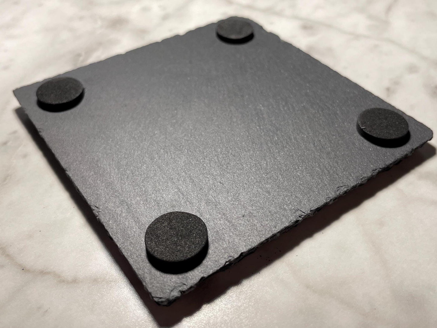 Patriotic Eagle Coaster – Laser Engraved Slate – 4x4 - Vanbrera Stones