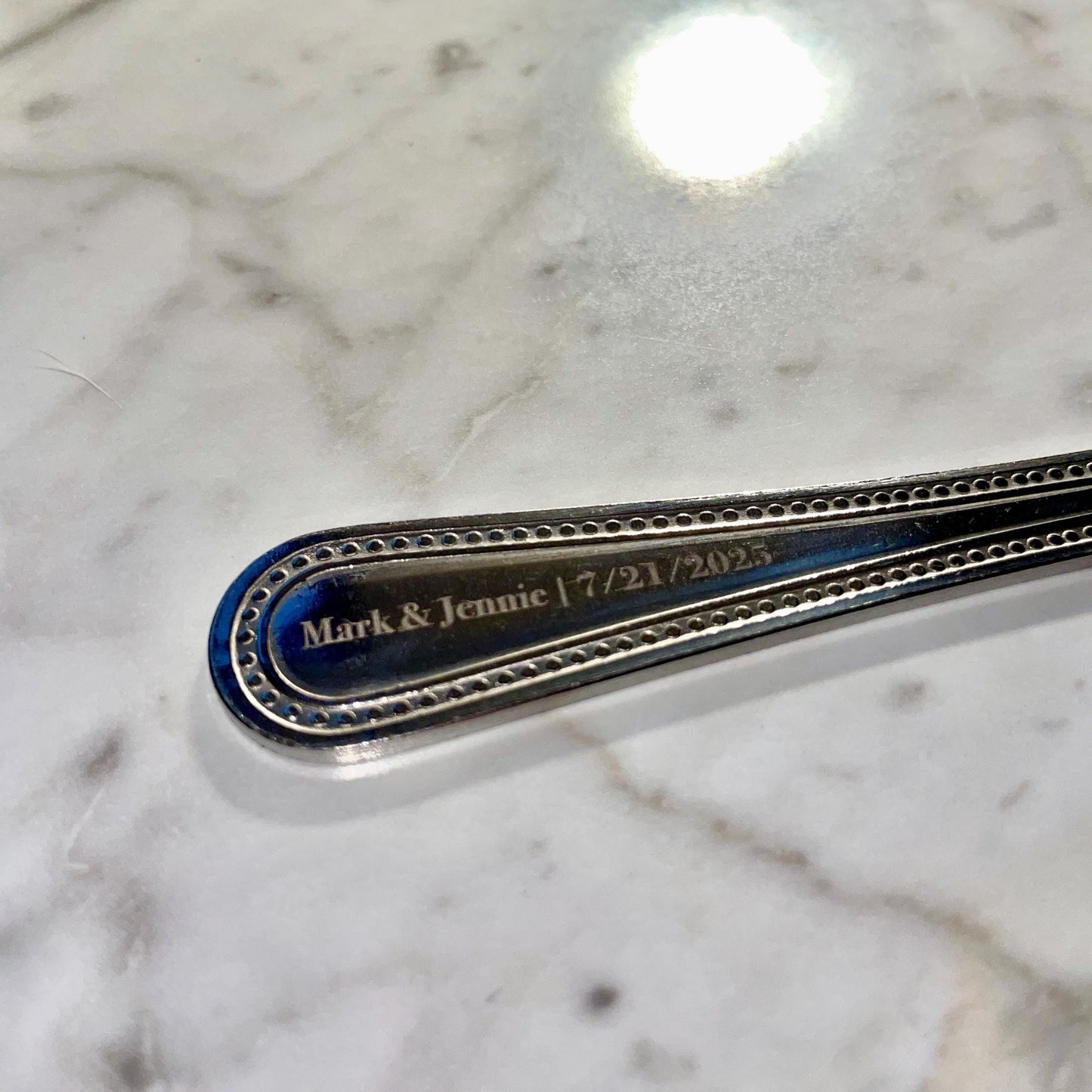 Personalized Butter Knife – Custom Engraving on Handle or Blade – Stainless Steel Gift - Chrome - Vanbrera Stones