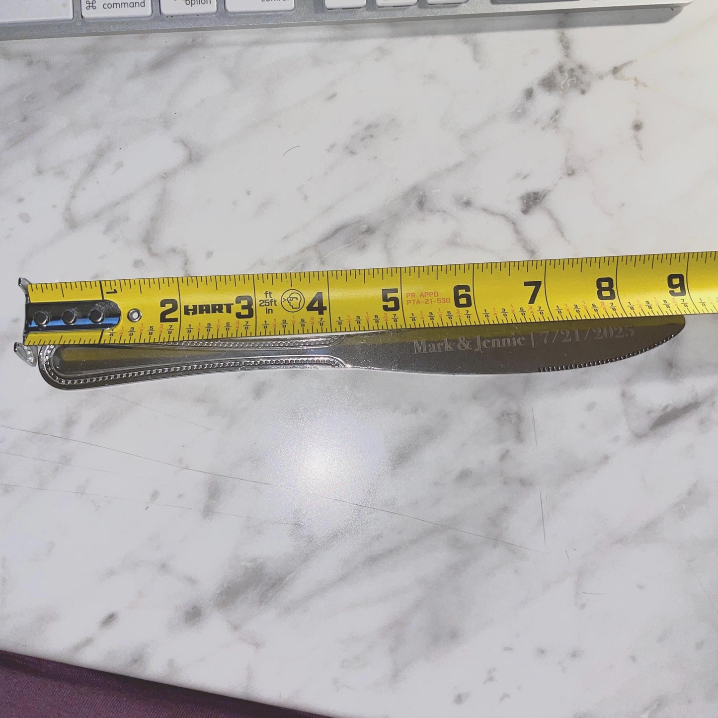 Personalized Butter Knife – Custom Engraving on Handle or Blade – Stainless Steel Gift - Chrome - Vanbrera Stones