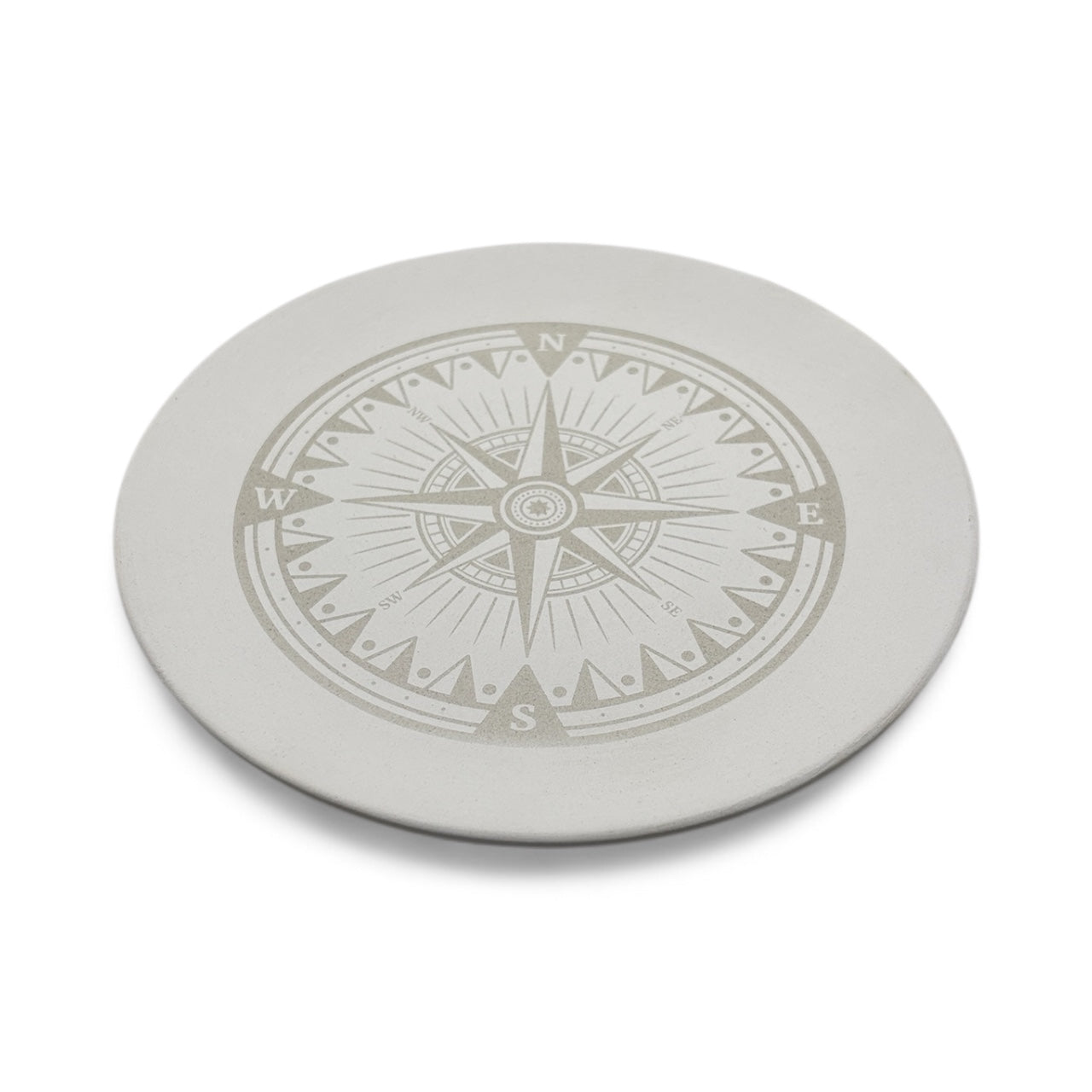 Personalized Round Ceramic Dish – 5.5” White Engraved Tray, Catch-All Dish for Keys, Jewelry, Rings - Vanbrera Stones Title