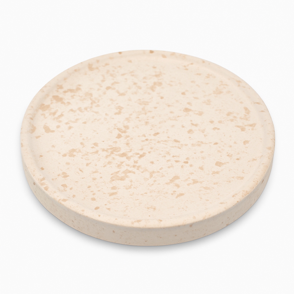 Round Splatter Accent Tray | Ring Dish | Catchall Tray |. Cream Color - Vanbrera Stones