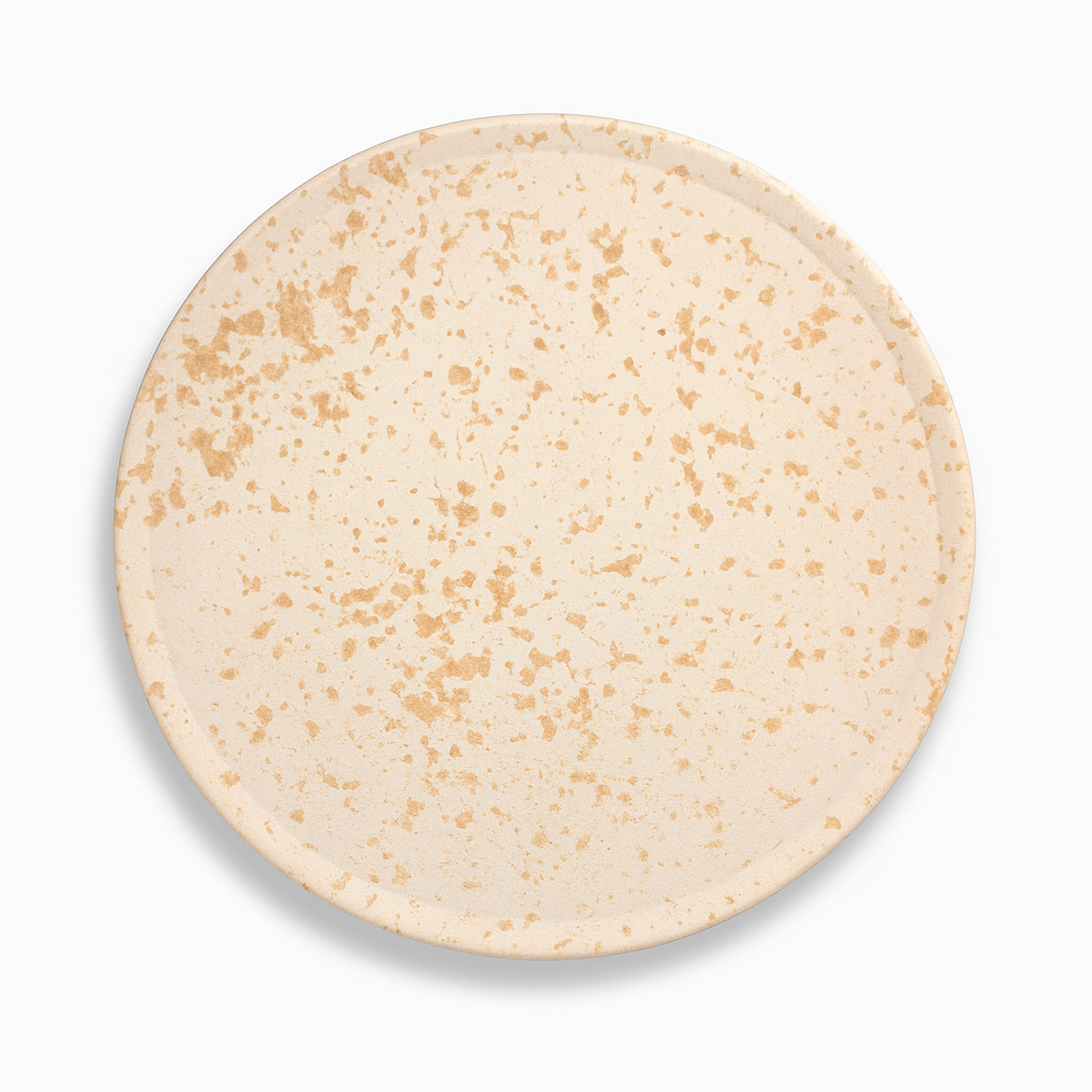 Round Splatter Accent Tray | Ring Dish | Catchall Tray |. Cream Color - Vanbrera Stones