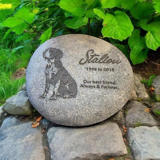 2 - 4" Tiny Tributes, Lasting Love: Custom Engraved Pet Memorial Stones to Cherish Forever - Vanbrera Stones 1.6 - 2.0&quot;