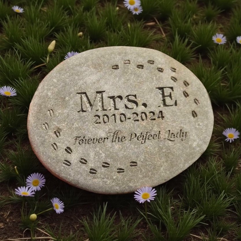 2 - 4" Tiny Tributes, Lasting Love: Custom Engraved Pet Memorial Stones to Cherish Forever - Vanbrera Stones 2.6 - 3.0" 
