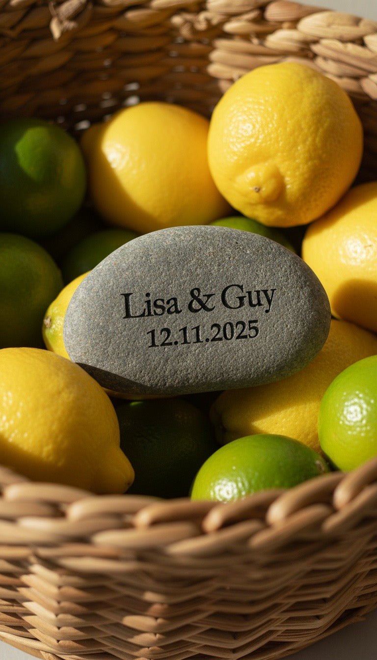 2" Light Grey Engraved Stones - Customizable Words - Vanbrera Stones