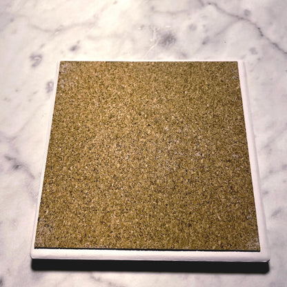3.5x3.5" Custom Engraved Tile Coaster: Absorbent Ceramic, Wedding Favor Gift - Vanbrera Stones