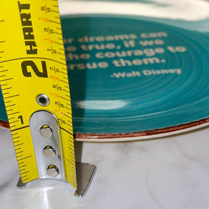 7.5" Custom Engraved Teal Ceramic Plate: Personalized Display Dish - Vanbrera Stones