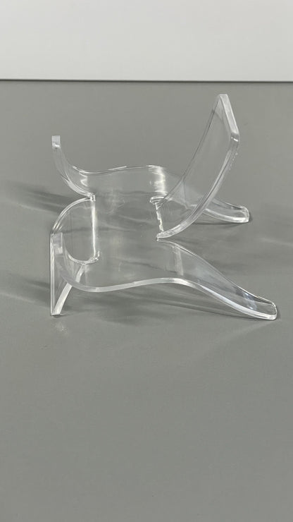 Acrylic Stone Stand: River Stone Display Cradle - Vanbrera Stones Small (1&quot; - 2&quot; Stone)