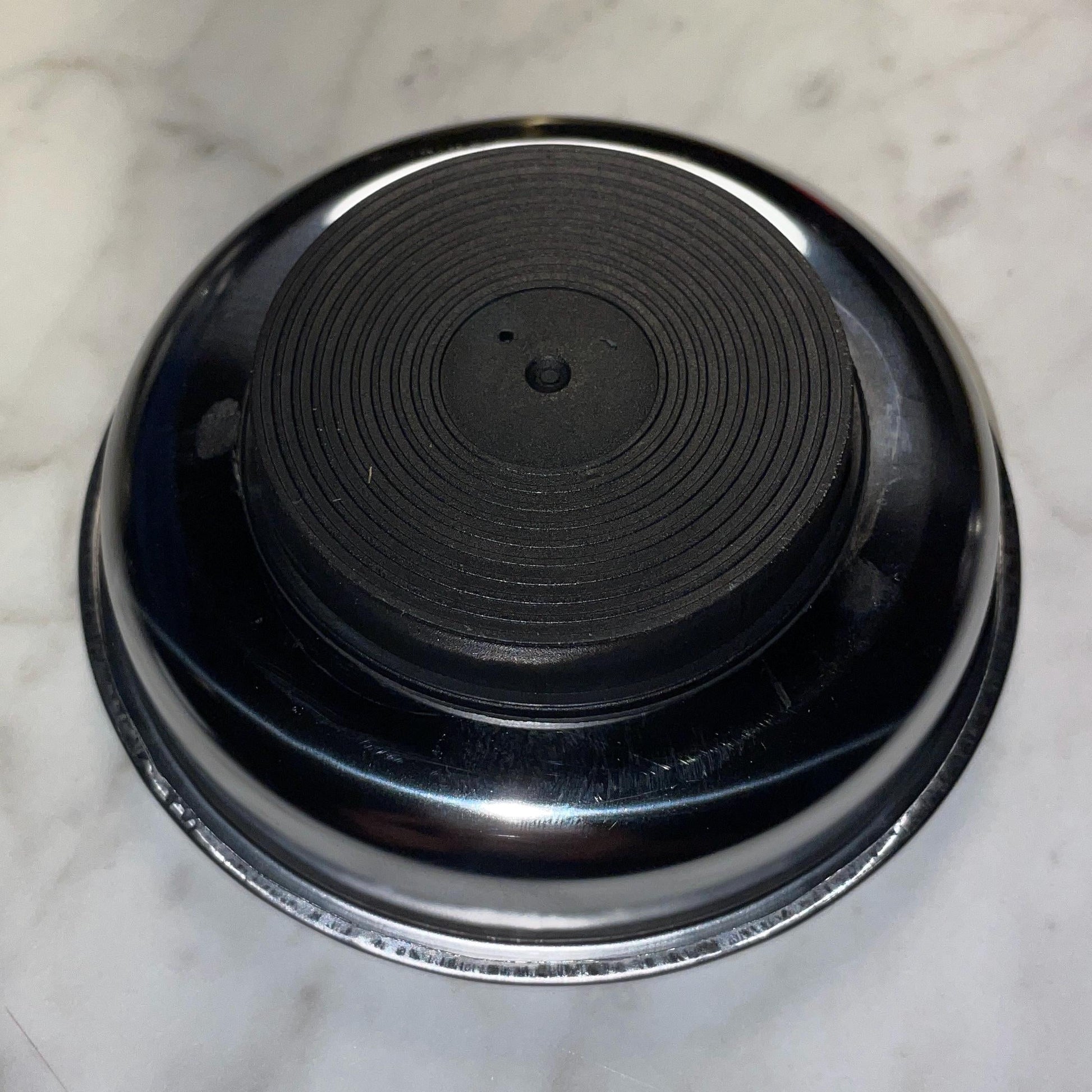 Custom Engraved 4" Magnetic Parts Tray – Works Upside Down, Stainless Steel, Rubber-Coated Magnet - Vanbrera Stones Title