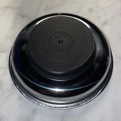 Custom Engraved 4" Magnetic Parts Tray – Works Upside Down, Stainless Steel, Rubber-Coated Magnet - Vanbrera Stones Title
