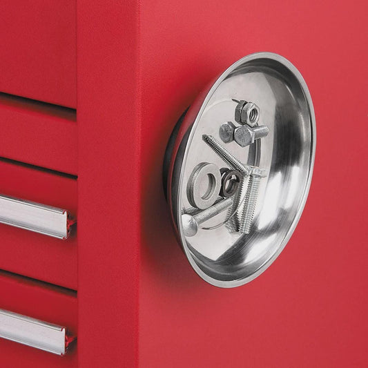 Custom Engraved 6" Magnetic Parts Tray – Works Upside Down, Stainless Steel, Rubber-Coated Magnet - Vanbrera Stones Title