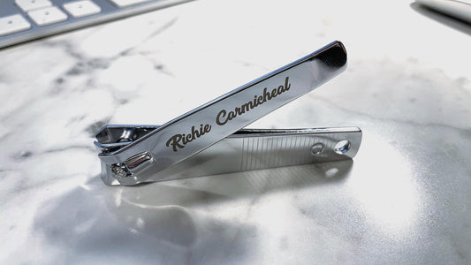 Custom Engraved Chrome Nail Clippers: Personalized Stainless Steel - Vanbrera Stones
