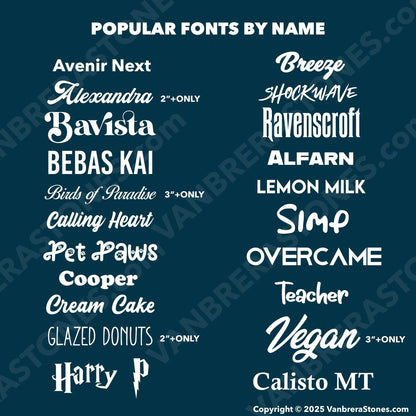 OCTOBER - DEAL 2" Custom Engraved Stones just $3.99 ⏰ Limited Time! - Vanbrera Stones 