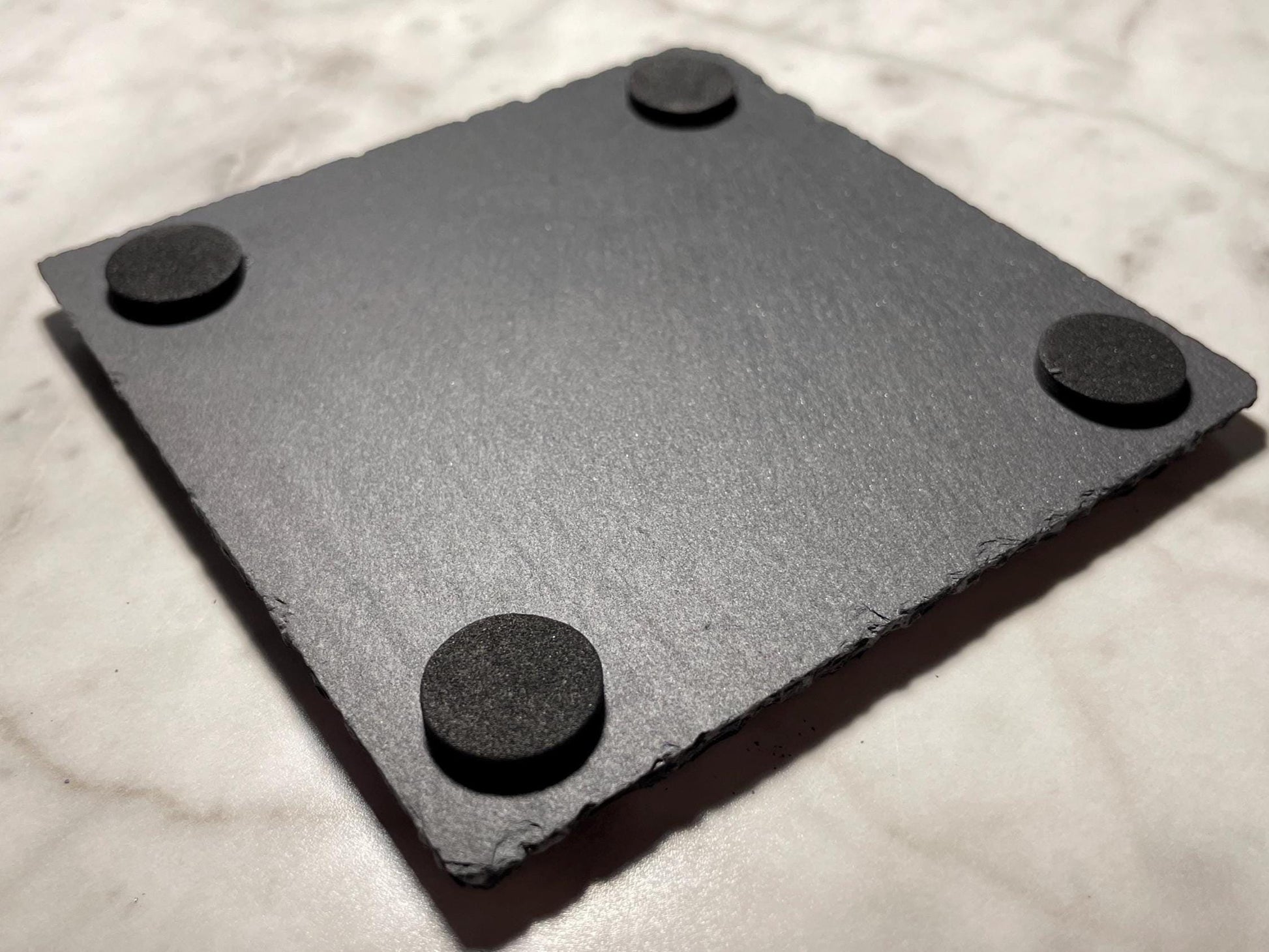 Patriotic Eagle Coaster – Laser Engraved Slate – 4x4 - Vanbrera Stones