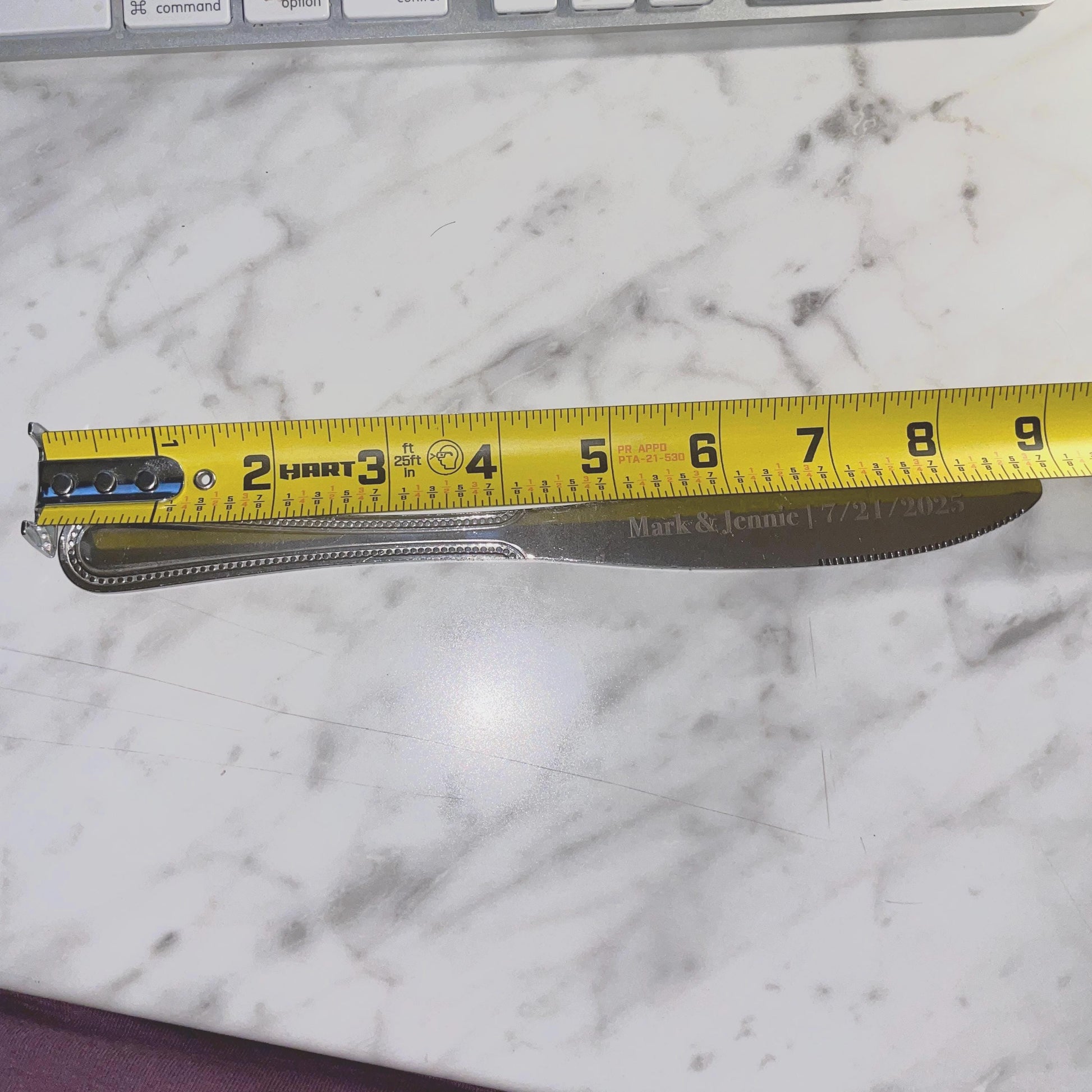 Personalized Butter Knife – Custom Engraving on Handle or Blade – Stainless Steel Gift - Chrome - Vanbrera Stones