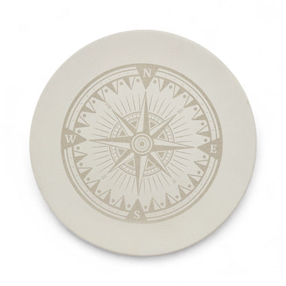 Personalized Round Ceramic Dish – 5.5” White Engraved Tray, Catch-All Dish for Keys, Jewelry, Rings - Vanbrera Stones Title