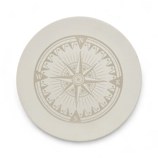 Personalized Round Ceramic Dish – 5.5” White Engraved Tray, Catch-All Dish for Keys, Jewelry, Rings - Vanbrera Stones Title