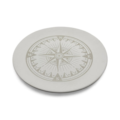 Personalized Round Ceramic Dish – 5.5” White Engraved Tray, Catch-All Dish for Keys, Jewelry, Rings - Vanbrera Stones Title
