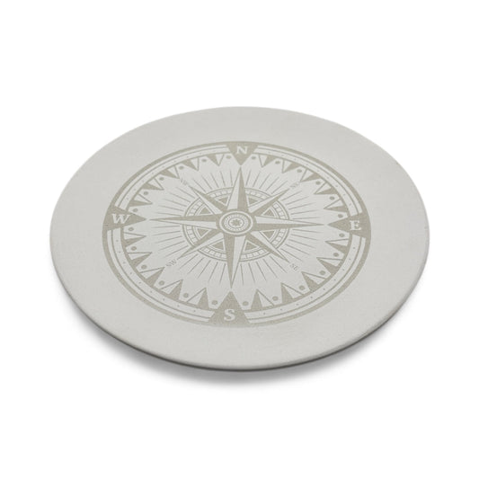 Personalized Round Ceramic Dish – 5.5” White Engraved Tray, Catch-All Dish for Keys, Jewelry, Rings - Vanbrera Stones Title