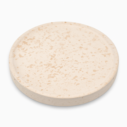 Round Splatter Accent Tray | Ring Dish | Catchall Tray |. Cream Color - Vanbrera Stones