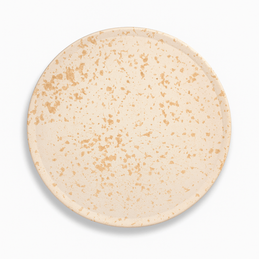 Round Splatter Accent Tray | Ring Dish | Catchall Tray |. Cream Color - Vanbrera Stones