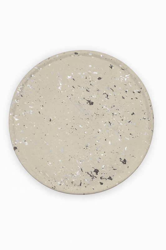 Round Splatter Accent Tray | Ring Dish | Catchall Tray | Grey Color - Vanbrera Stones
