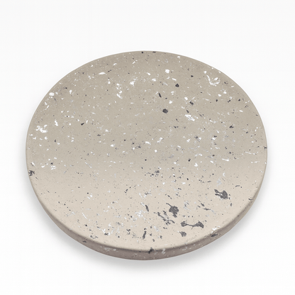 Round Splatter Accent Tray | Ring Dish | Catchall Tray | Grey Color - Vanbrera Stones