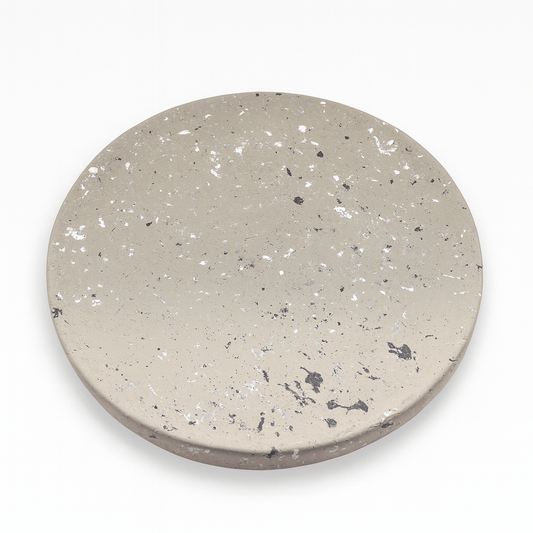 Round Splatter Accent Tray | Ring Dish | Catchall Tray | Grey Color - Vanbrera Stones