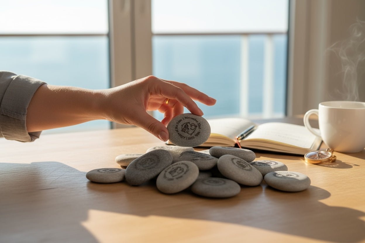 Royal Caribbean Rubber Duckie Stones with Stand - Vanbrera Stones A 2"