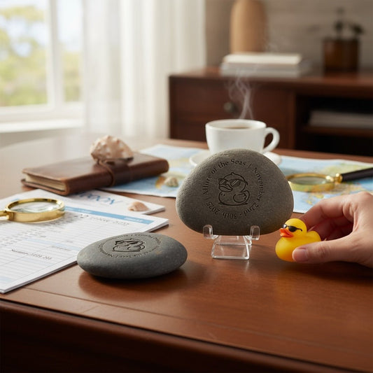 Royal Caribbean Rubber Duckie Stones with Stand - Vanbrera Stones A 2"