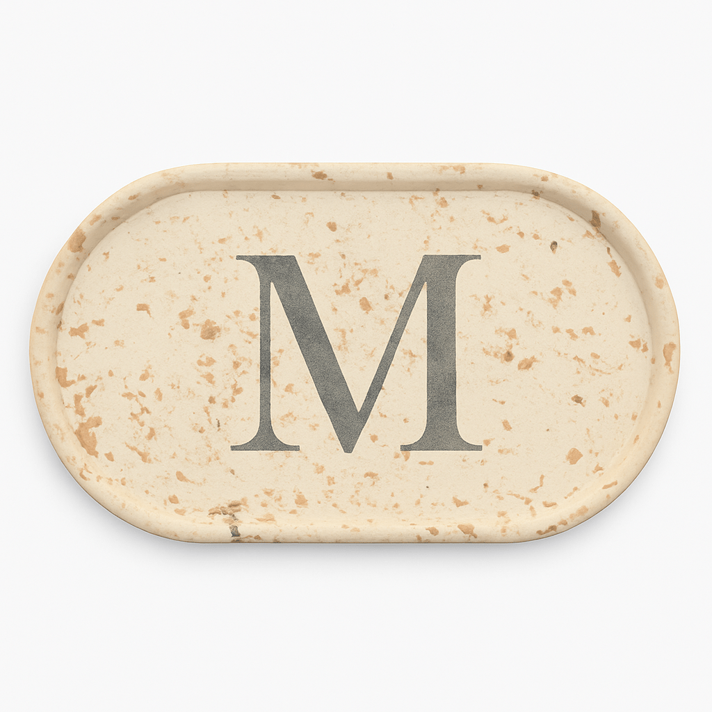 Splatter Accent Tray | Ring Dish | Catchall Tray |. Cream Color - Vanbrera Stones