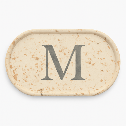 Splatter Accent Tray | Ring Dish | Catchall Tray |. Cream Color - Vanbrera Stones