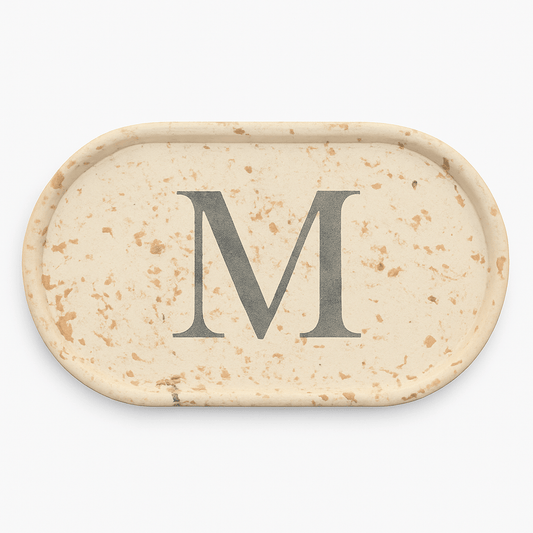 Splatter Accent Tray | Ring Dish | Catchall Tray |. Cream Color - Vanbrera Stones