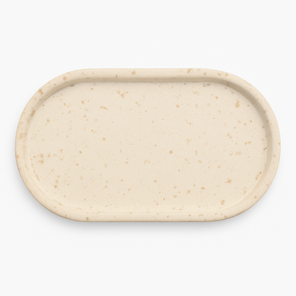 Splatter Accent Tray | Ring Dish | Catchall Tray |. Cream Color - Vanbrera Stones