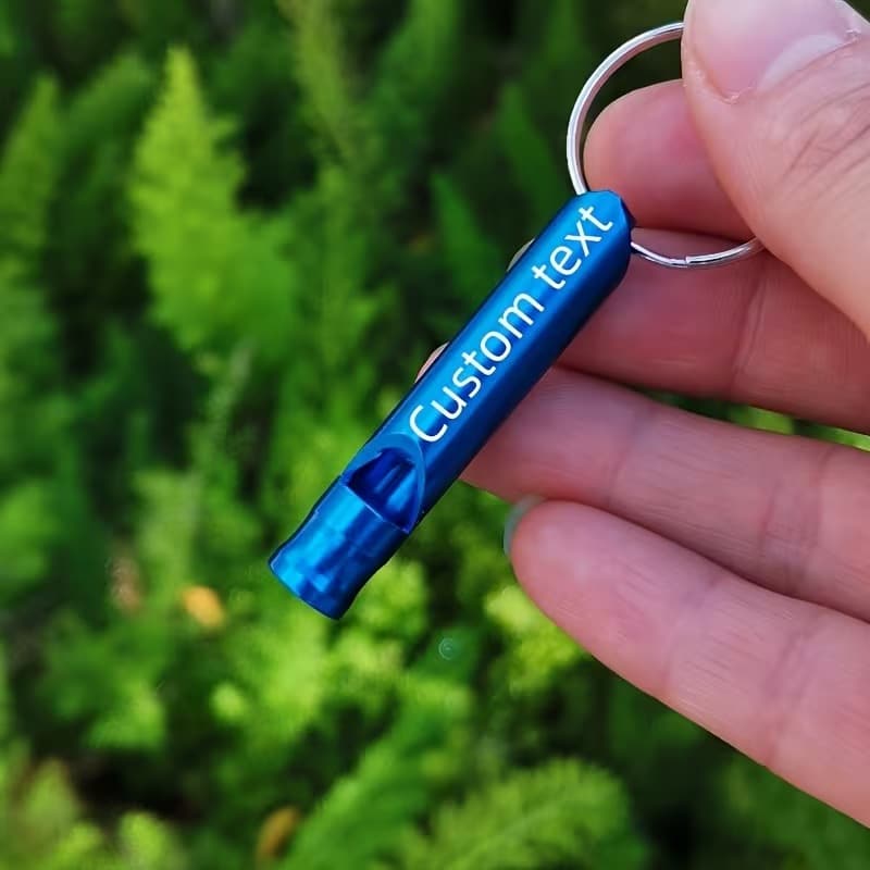 Personalized Aluminum Emergency Whistle with Keyring – Custom Engraved Safety Whistle - Image 9