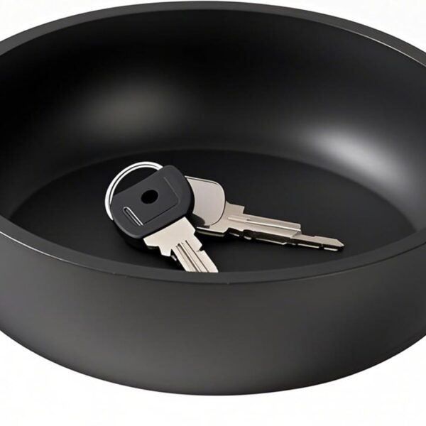 Personalized Custom Engraved Concrete Key Bowl – 7.9" Modern Entryway Catch-All