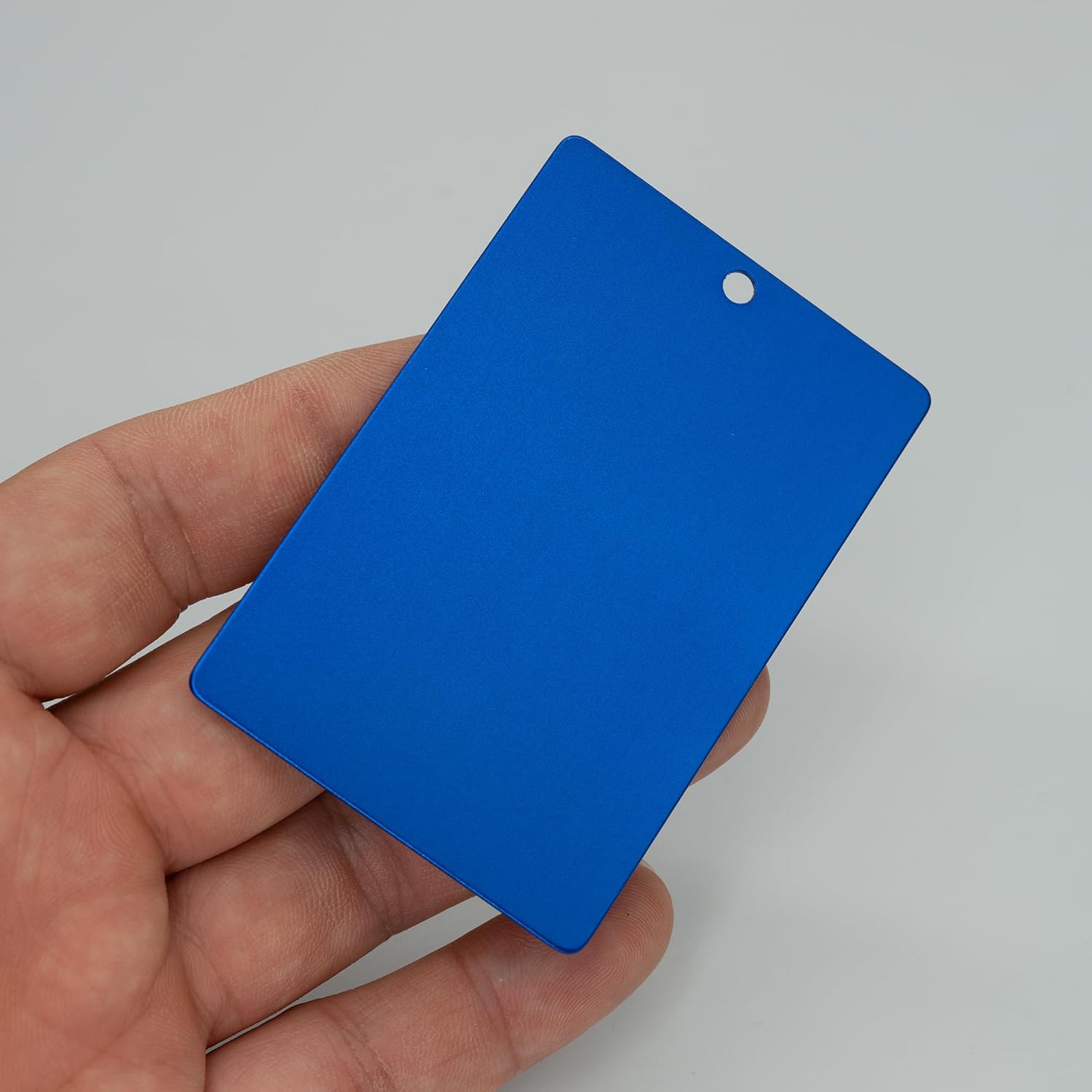 Blue Anodized Aluminum Blank Luggage Tag – 2" x 3"